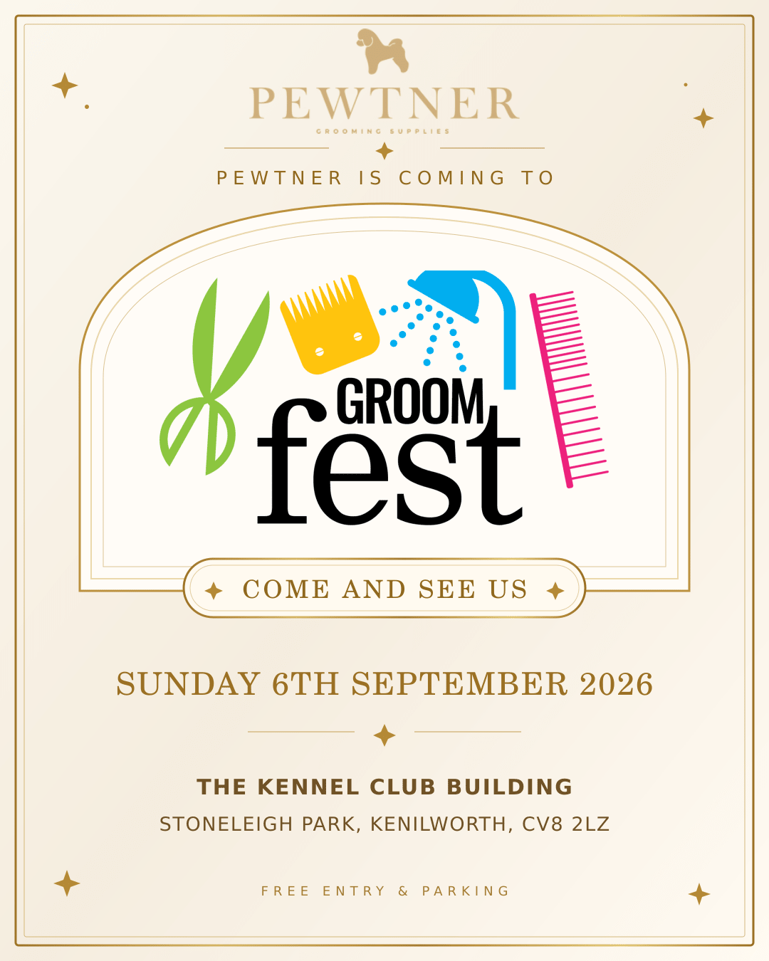 Groomfest Sunday 6th September 2026 - Pewtner Grooming Supplies