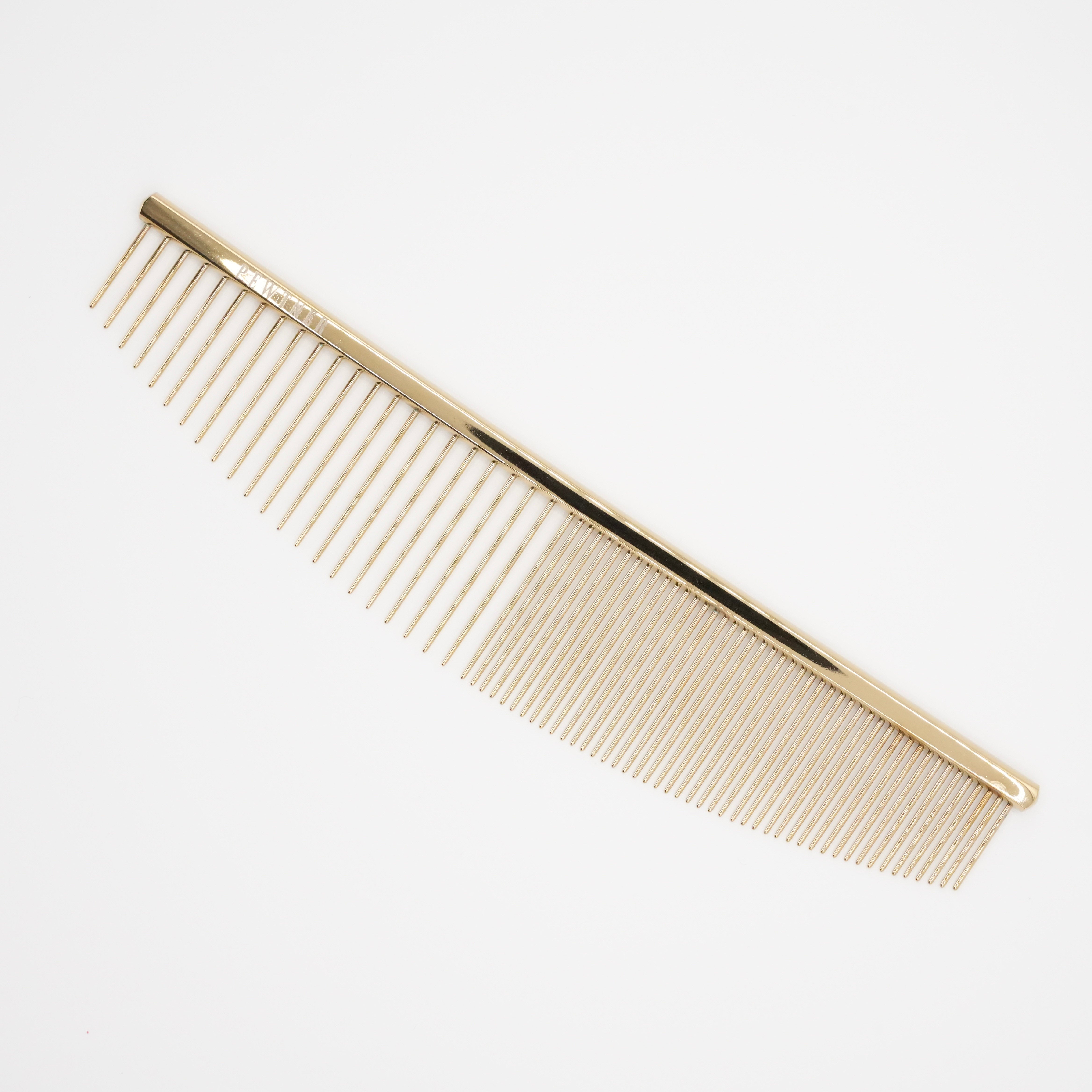 Curvacomb - Gold Dog Grooming Comb - Pewtner Grooming Supplies