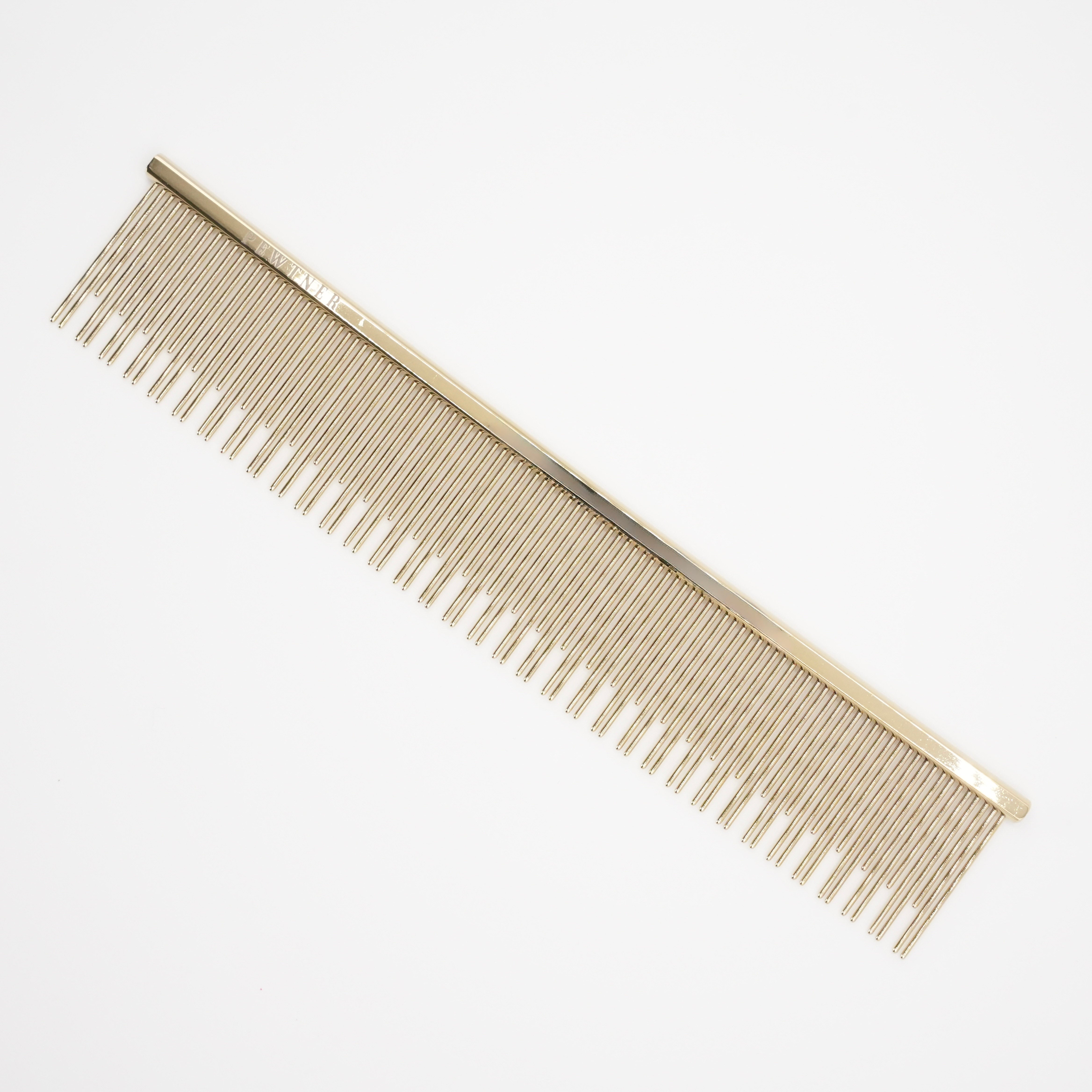 Double Trouble - Gold Dog Grooming Comb - Pewtner Grooming Supplies