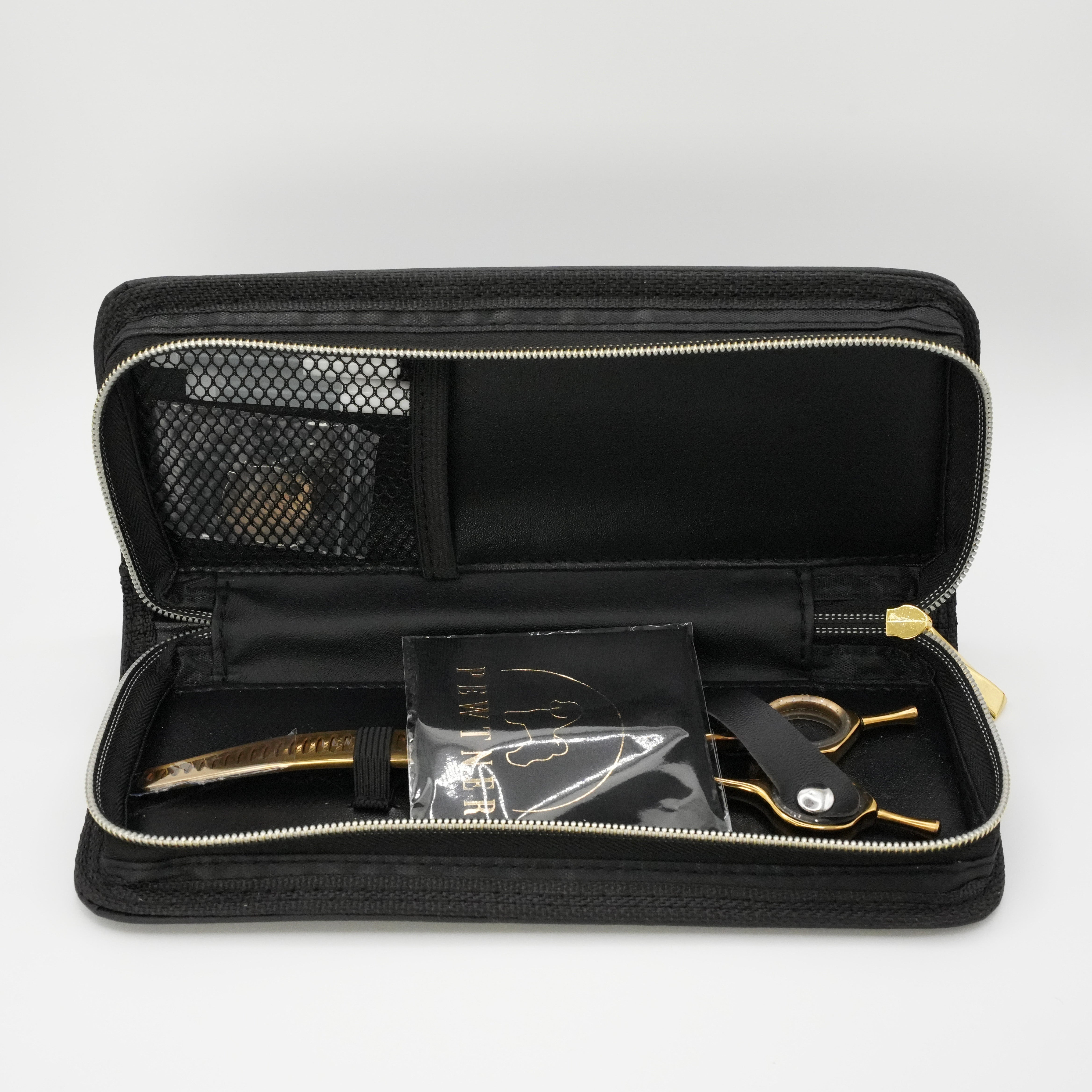 Gold Artisan Curved Chunkers - Gold Dog Grooming Scissors - Pewtner Grooming Supplies