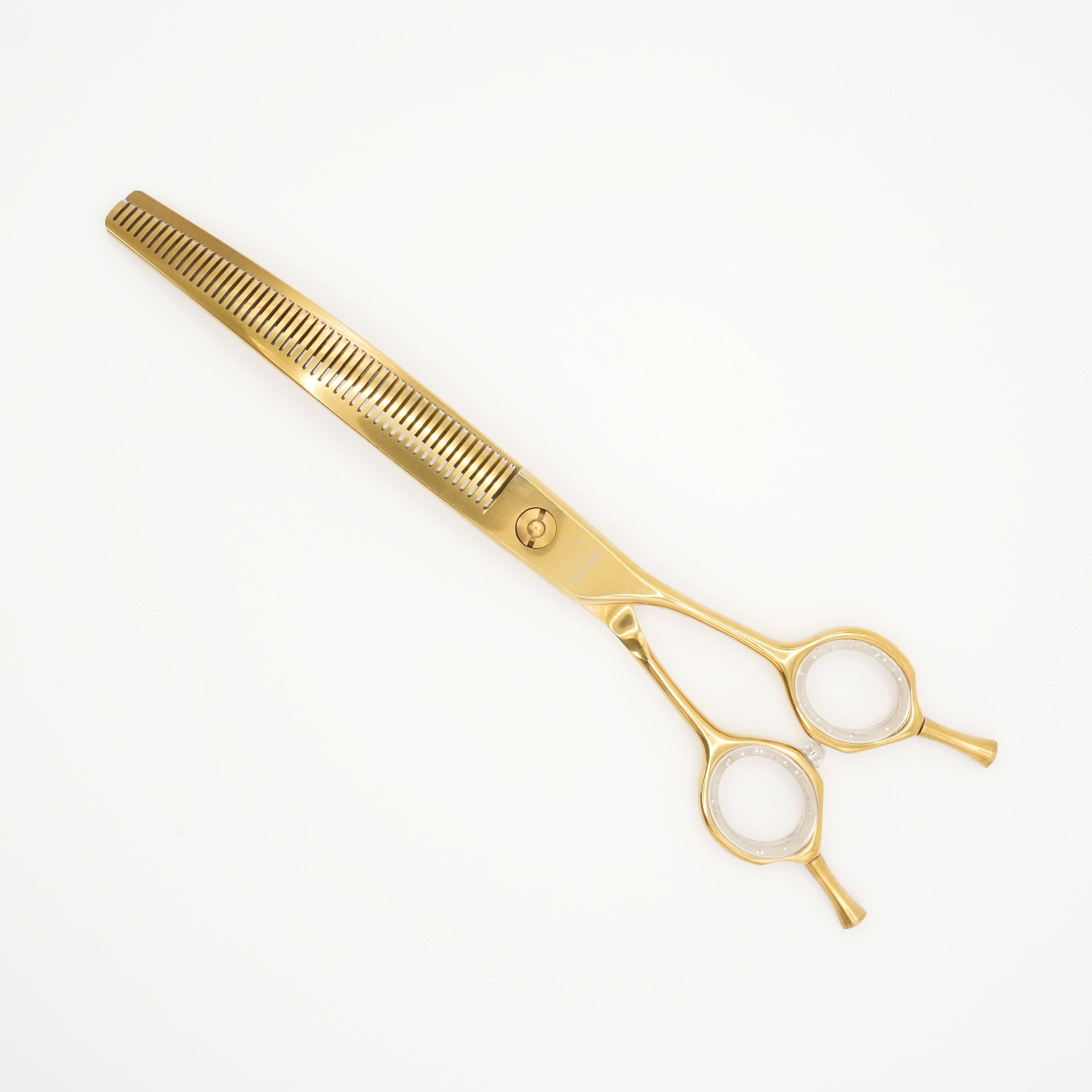 Gold Artisan Curved Thinners - Gold Dog Grooming Scissors - Pewtner Grooming Supplies