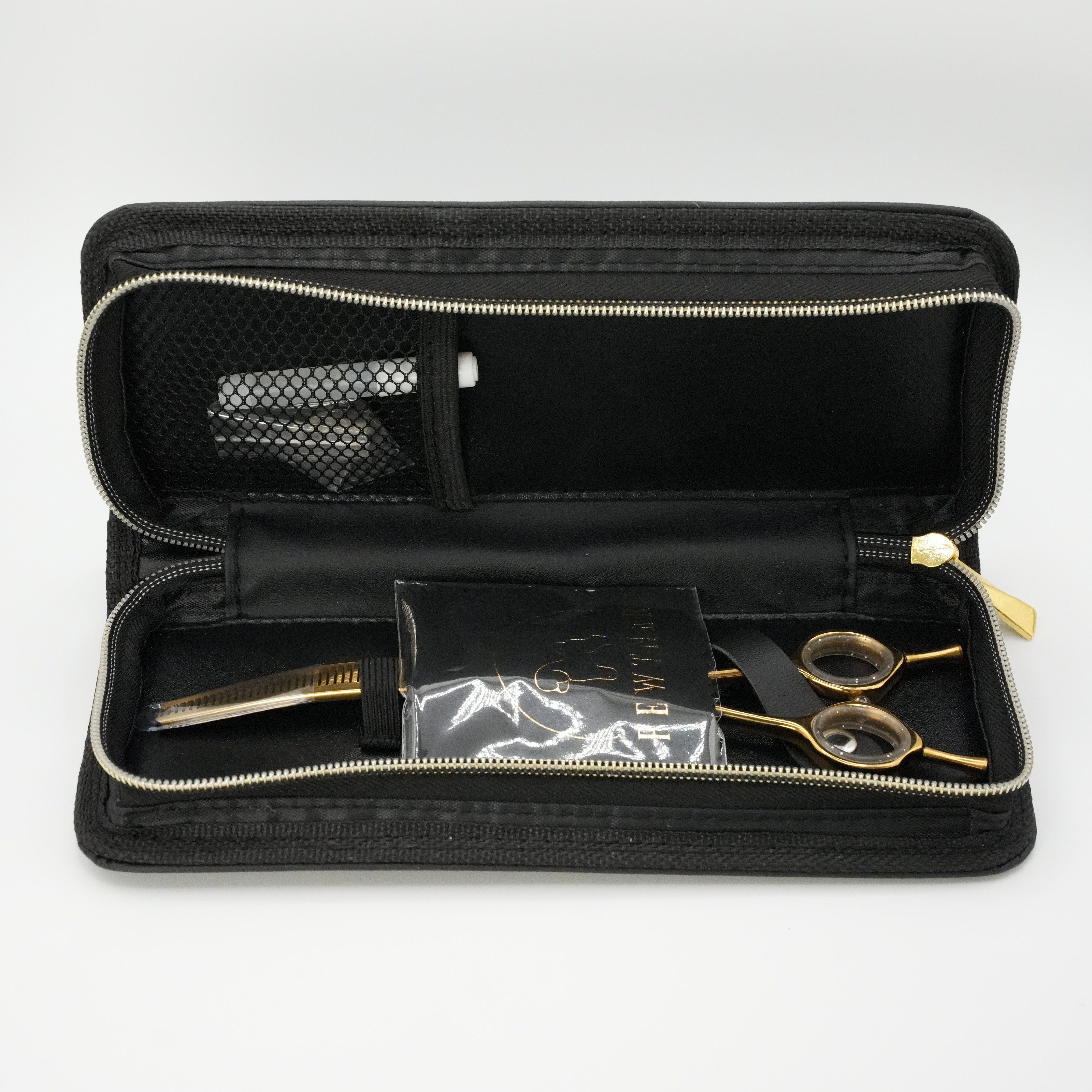 Gold Artisan Curved Thinners - Gold Dog Grooming Scissors - Pewtner Grooming Supplies