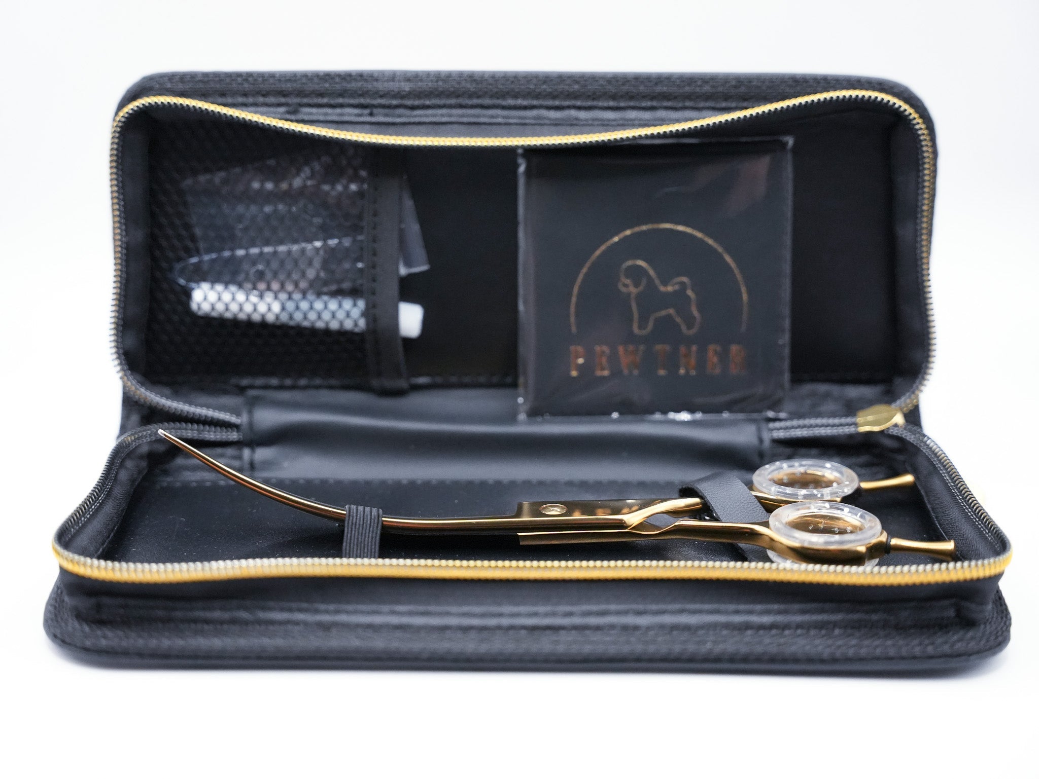 Gold Artisan Precision Curves - Dog Grooming Scissors - Pewtner Grooming Supplies