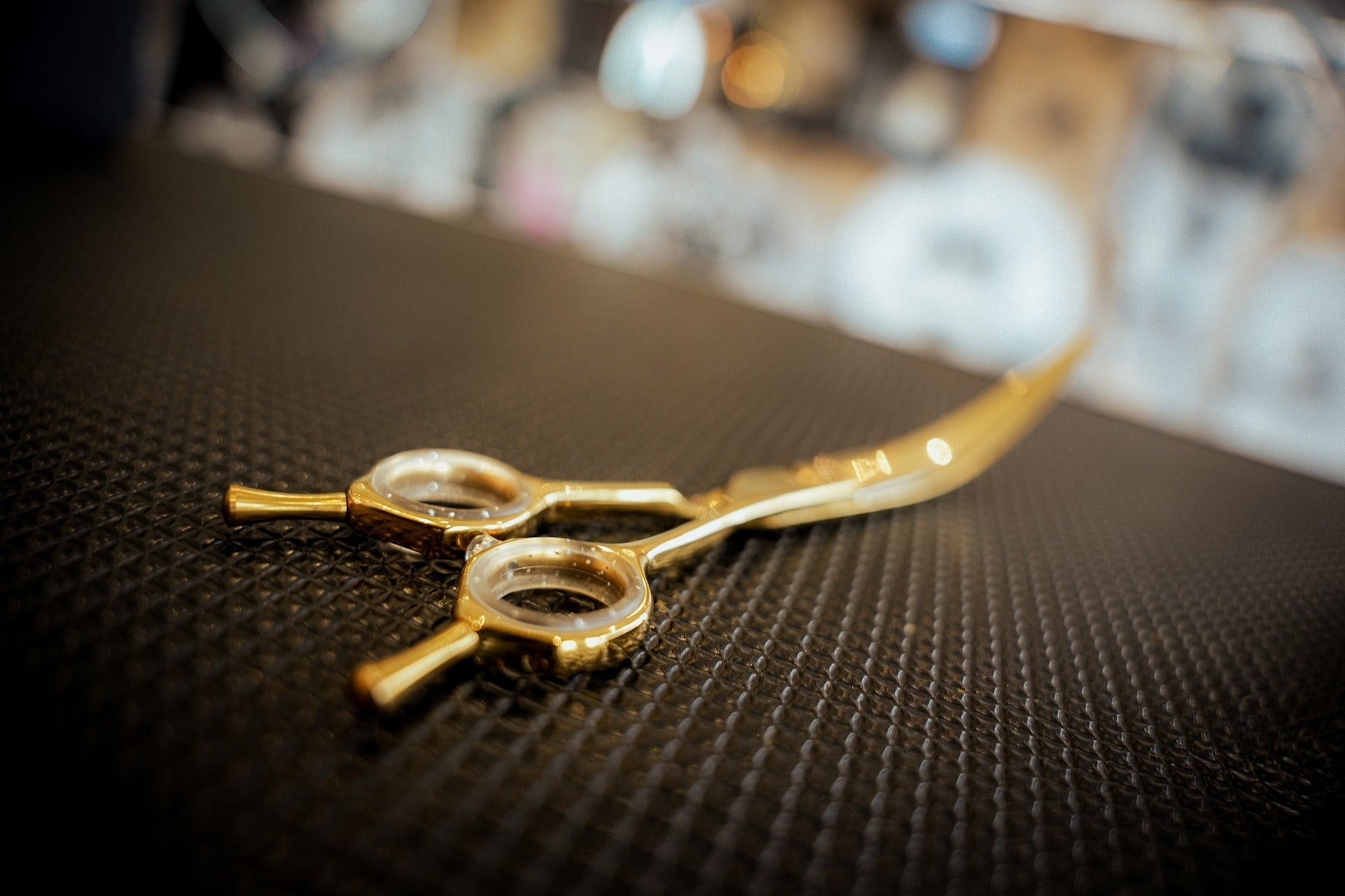 Gold Artisan Super Curved Shears - Gold Dog Grooming Scissors - Pewtner Grooming Supplies