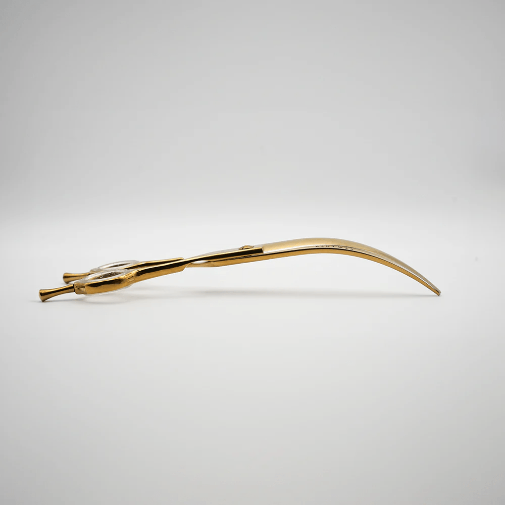 Gold Artisan Super Curved Shears - Gold Dog Grooming Scissors - Pewtner Grooming Supplies