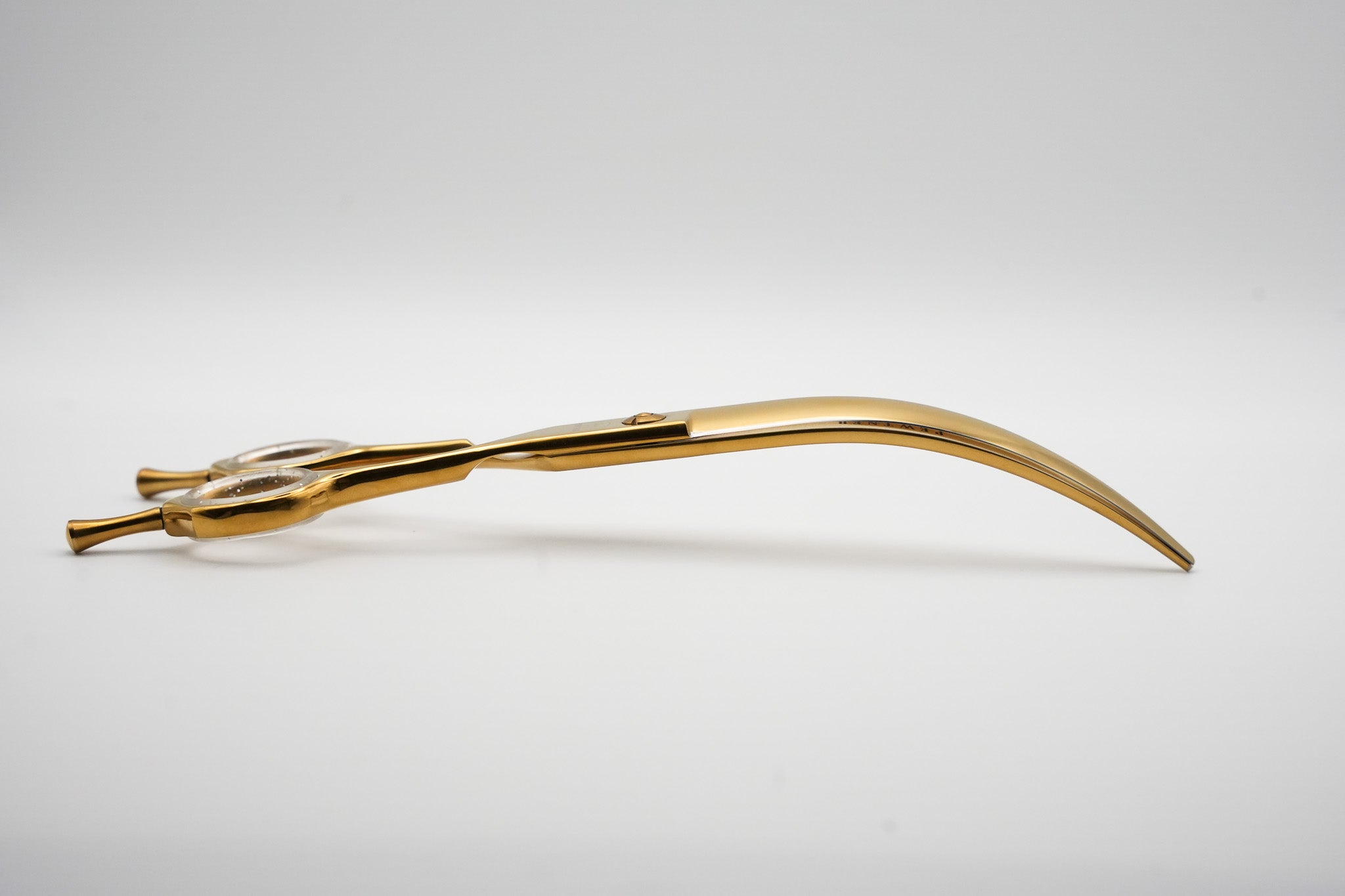 Gold Artisan Super Curved Shears - Gold Dog Grooming Scissors - Pewtner Grooming Supplies