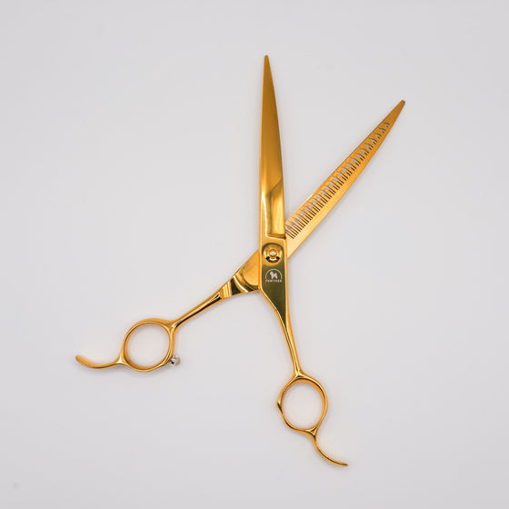 Pewtner Aurelia Gold 7" Curved Scissors