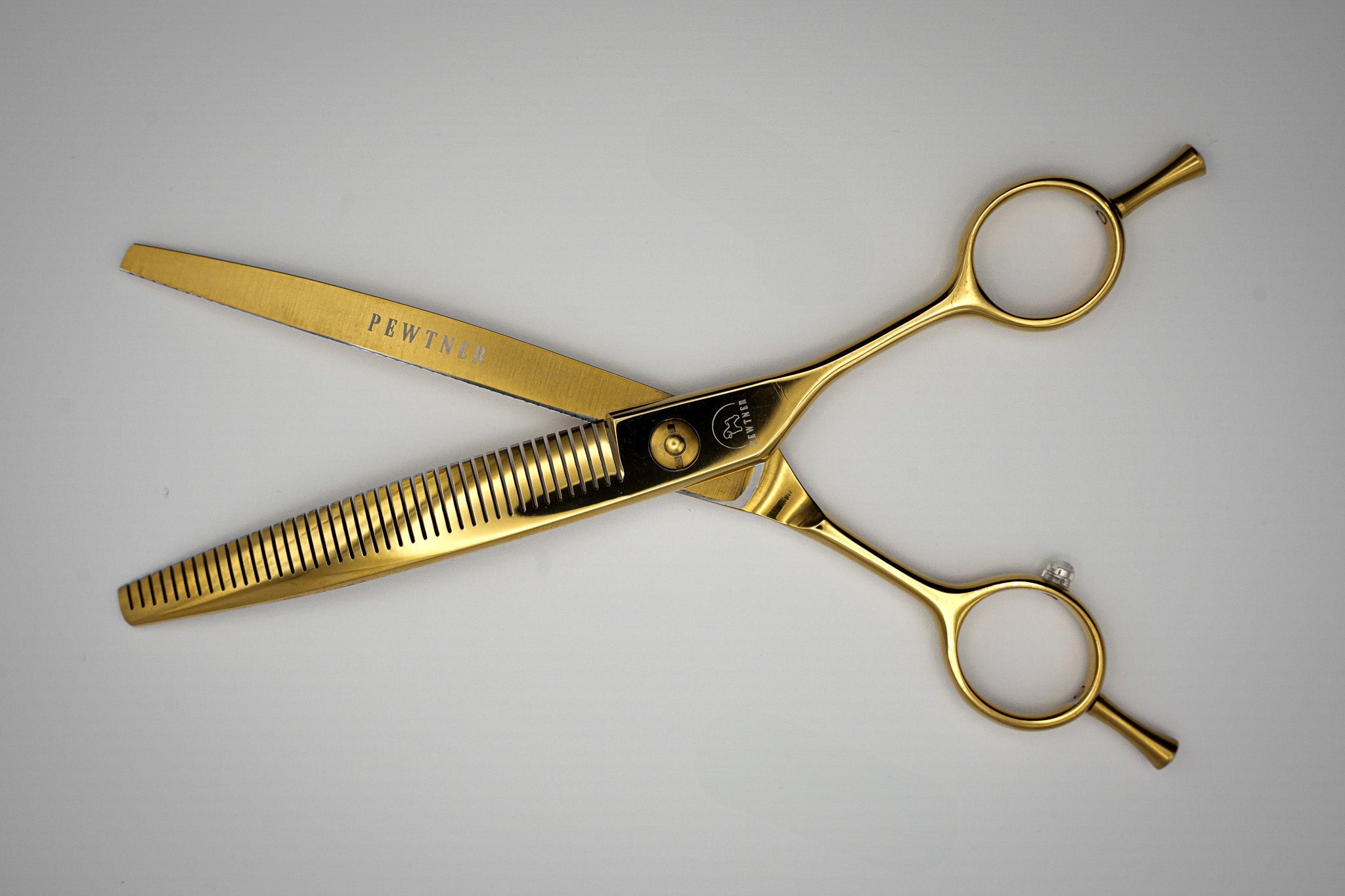 Pewtner Gold Luxe Flip Fluffers - Gold Dog Grooming Scissors - Pewtner Grooming Supplies