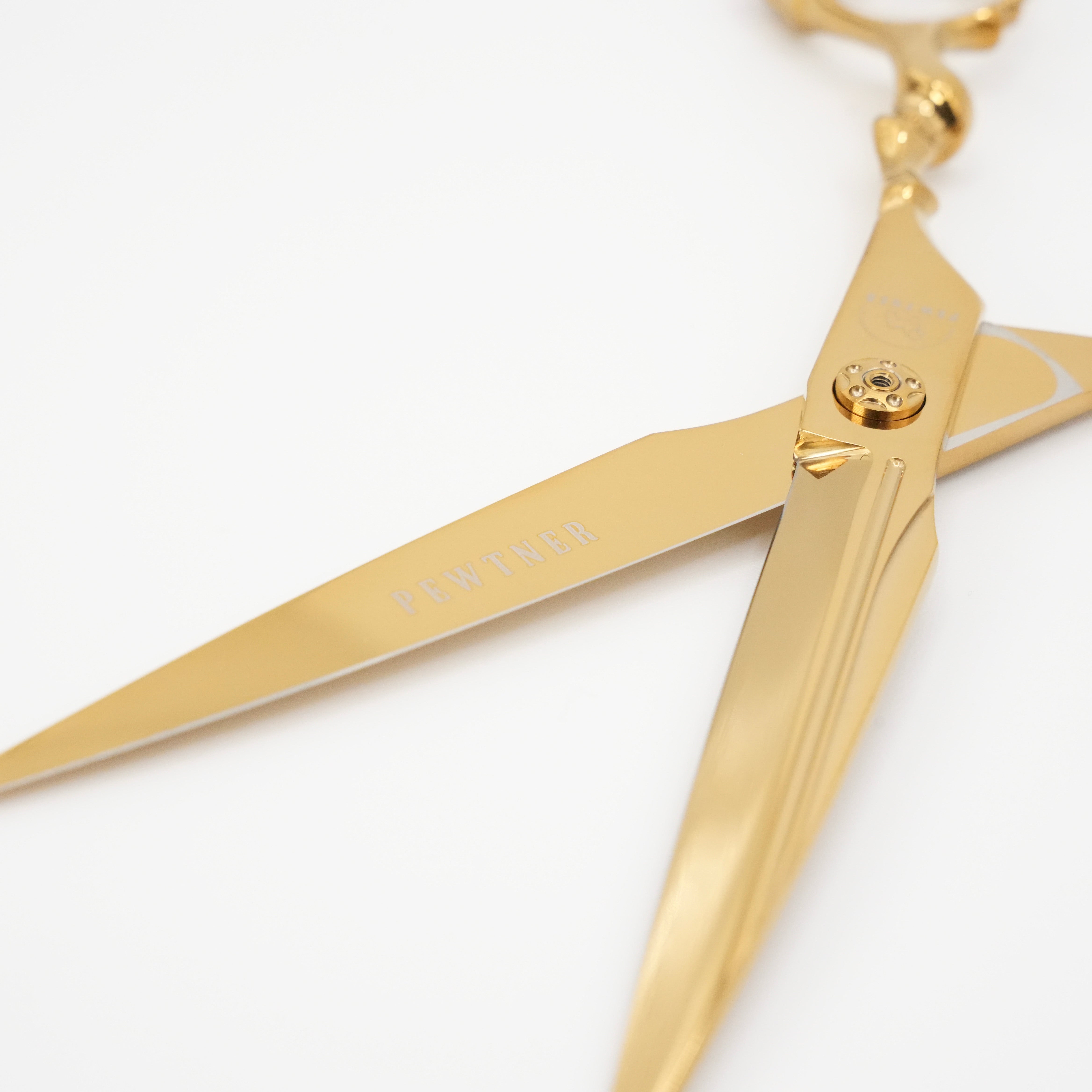 Pewtner Precision Straights - Gold Dog Grooming Scissors - Pewtner Grooming Supplies