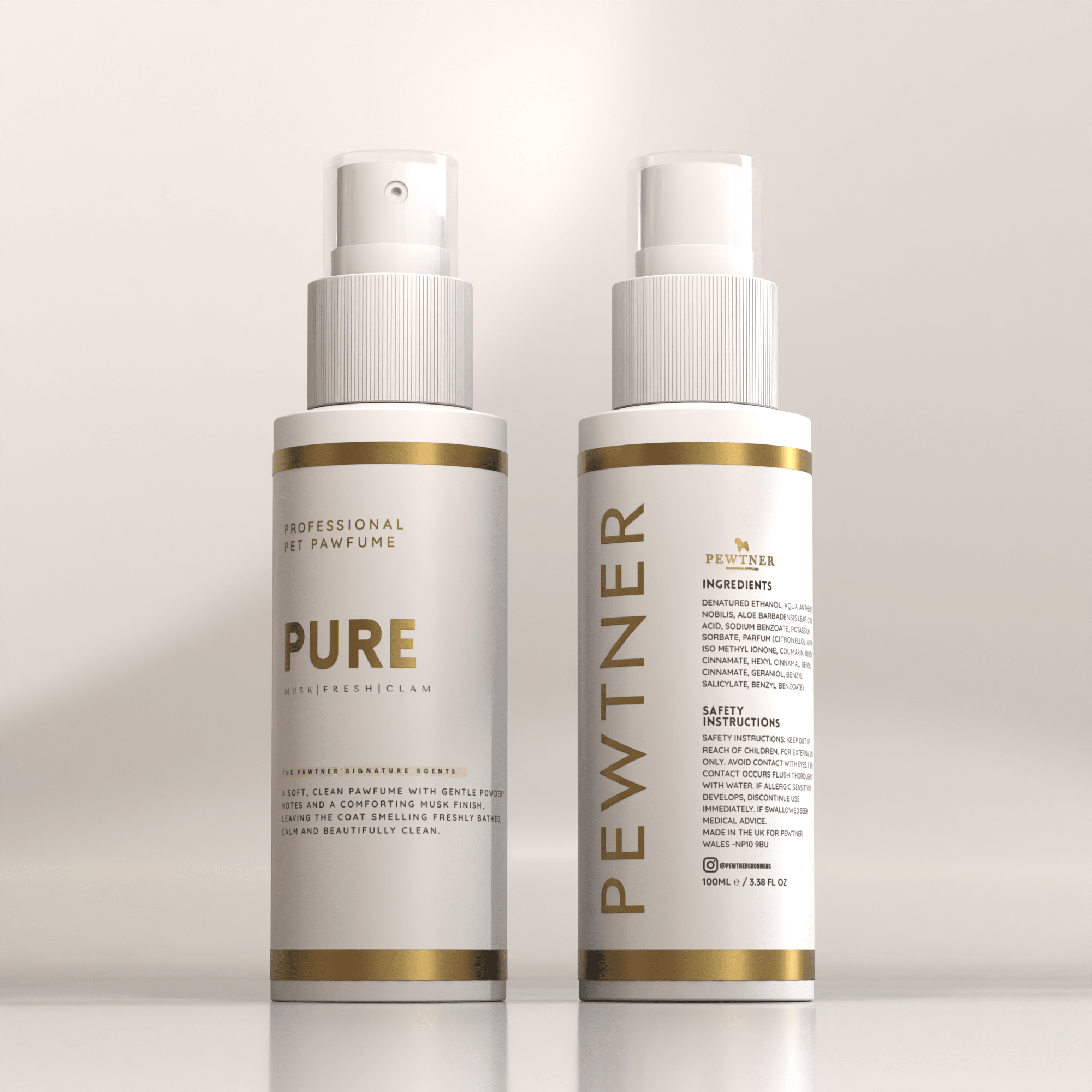 Pewtner PURE Grooming Spray 100ml - Pewtner Grooming Supplies