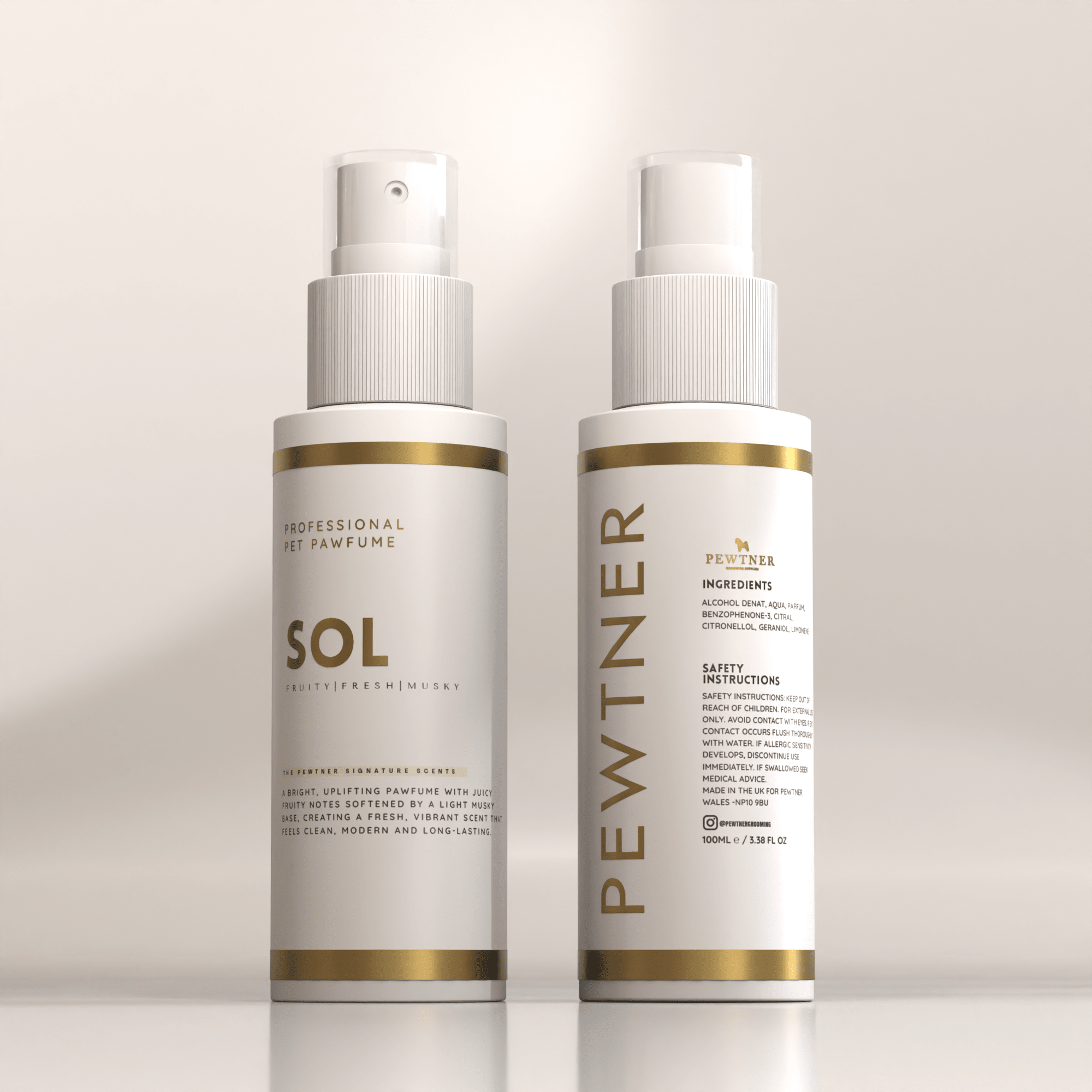 Pewtner SOL Grooming Spray 100ml - Pewtner Grooming Supplies