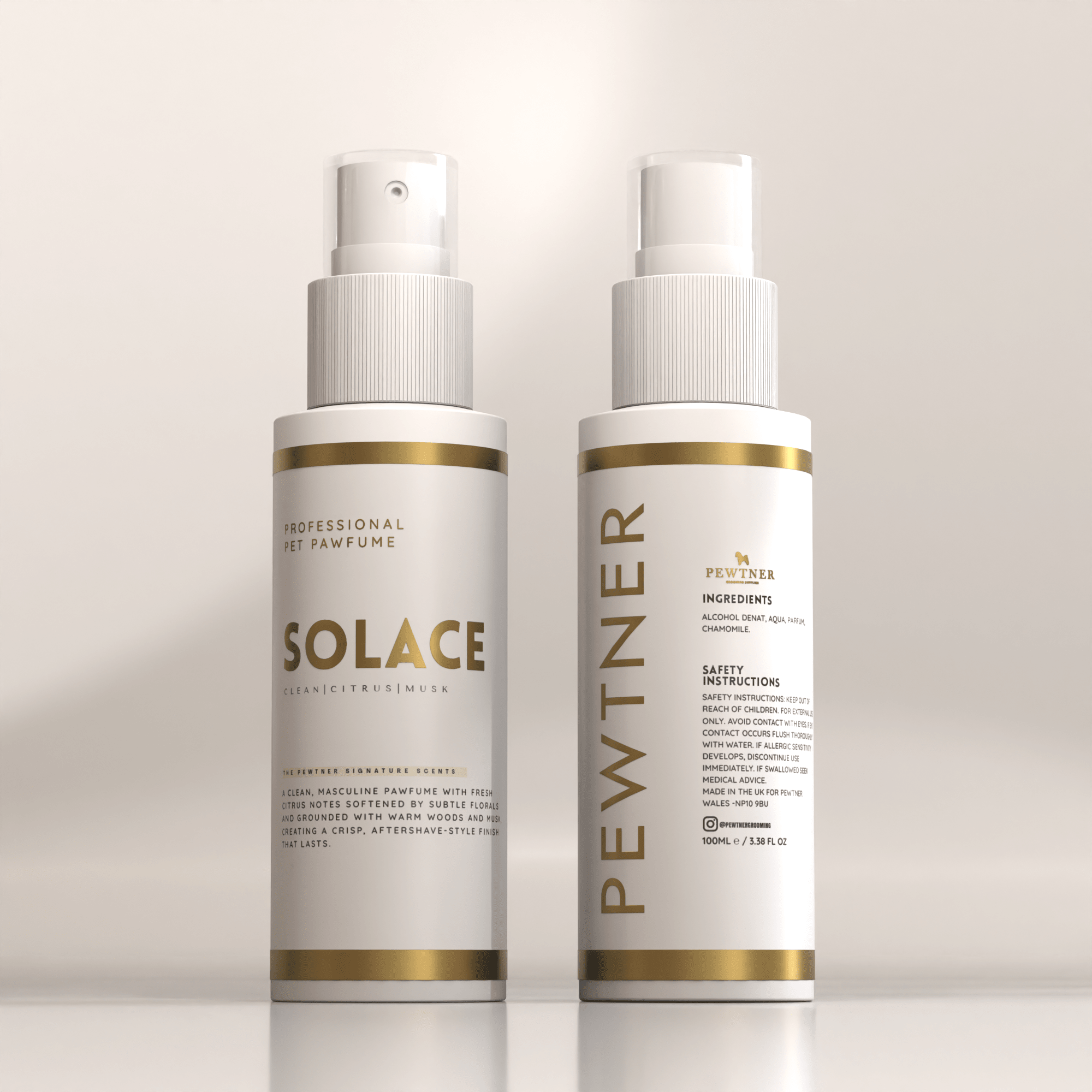 Pewtner SOLACE Grooming Spray 100ml - Pewtner Grooming Supplies