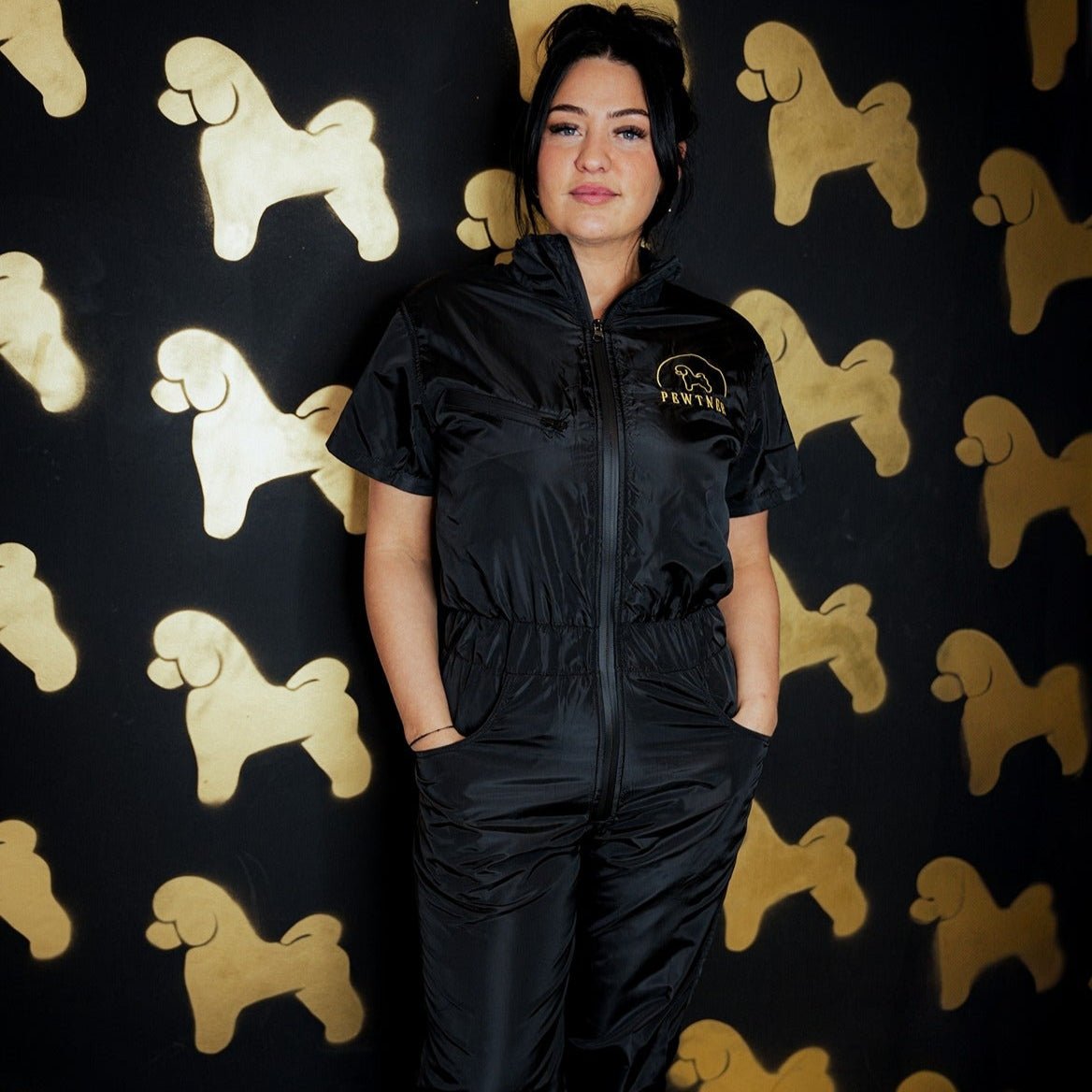 Pewtsuit for Women - Dog Grooming Jumpsuit/ Overall - Pewtner Grooming Supplies