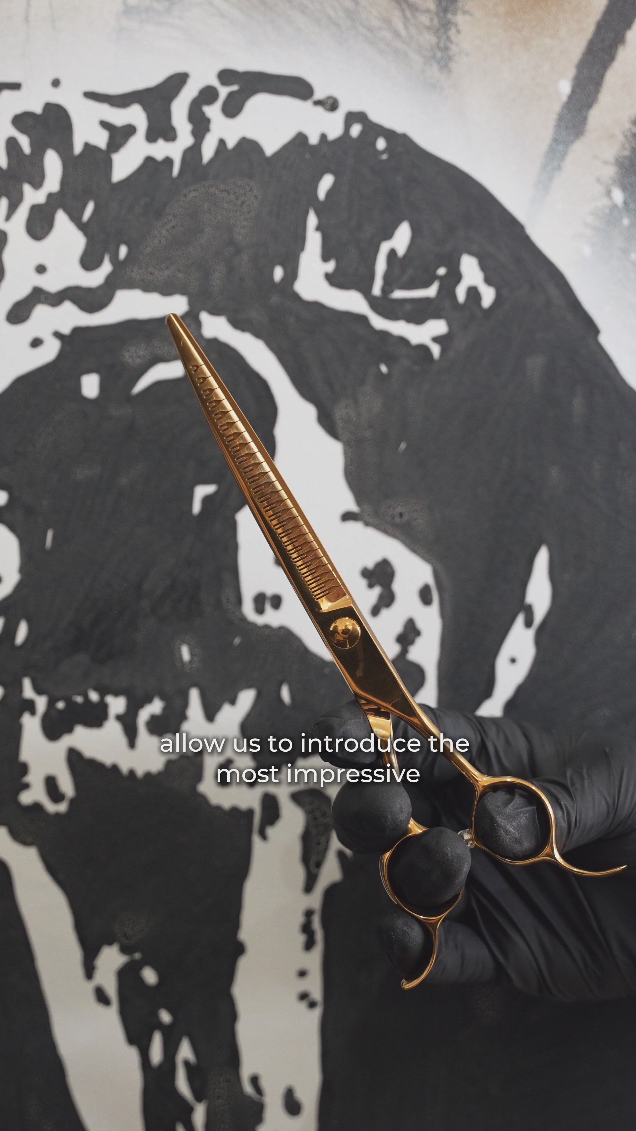 Pewtner Aurelia Gold 7" Curved Scissors