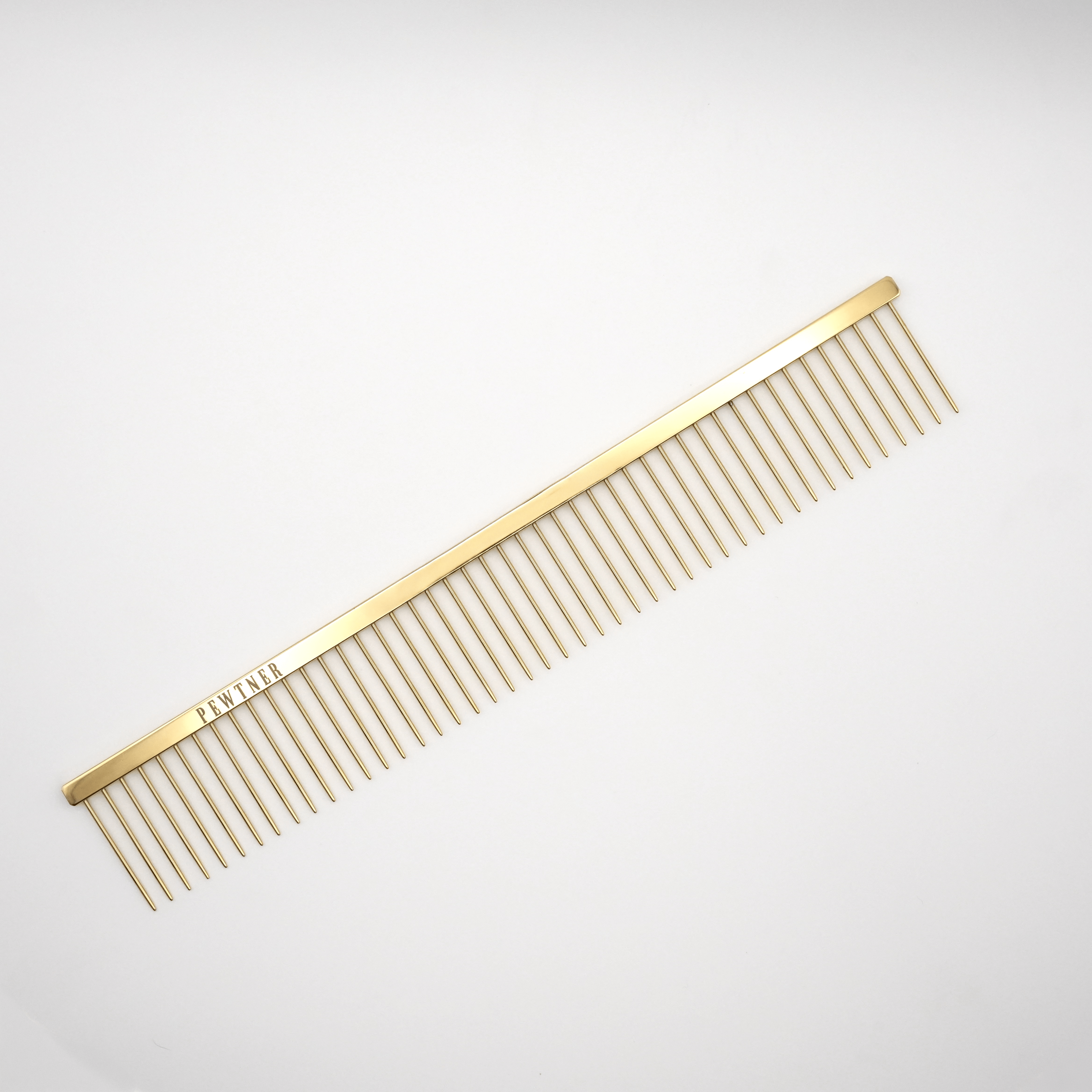 The Pewtdoodle Comb - Gold Dog Grooming Comb - Pewtner Grooming Supplies