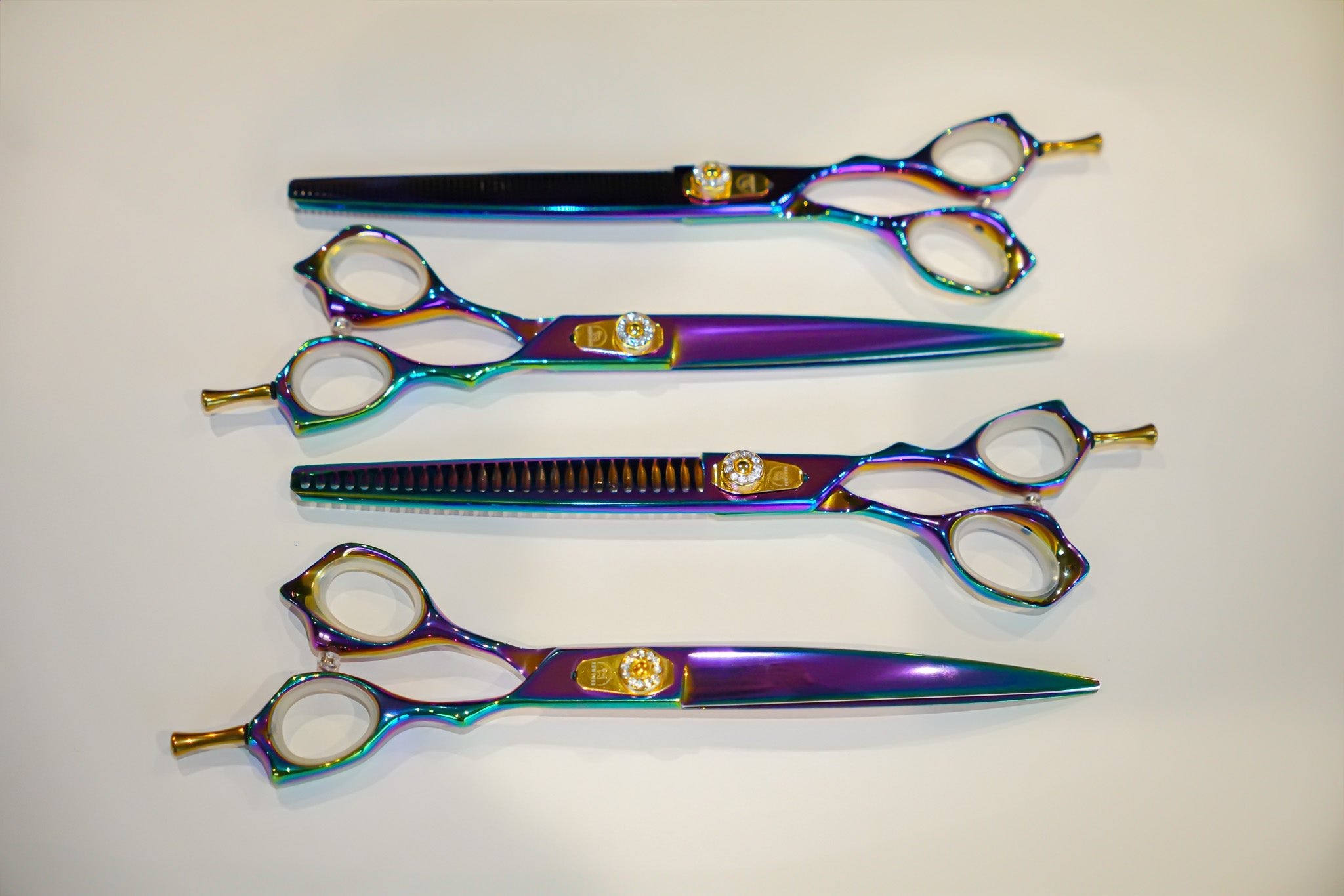 The Pewtner Prism PewtPro VG - 10 Collection - Iridescent Dog Grooming Scissors - Pewtner Grooming Supplies